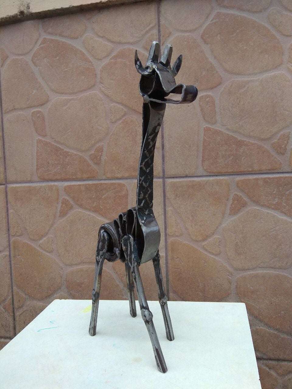 Hand forged giraffe, giraffe, giraffe lover, giraffe, home decor, animal decor, giraffe statue, giraffe toy,giraffe wall decor,giraffe decor