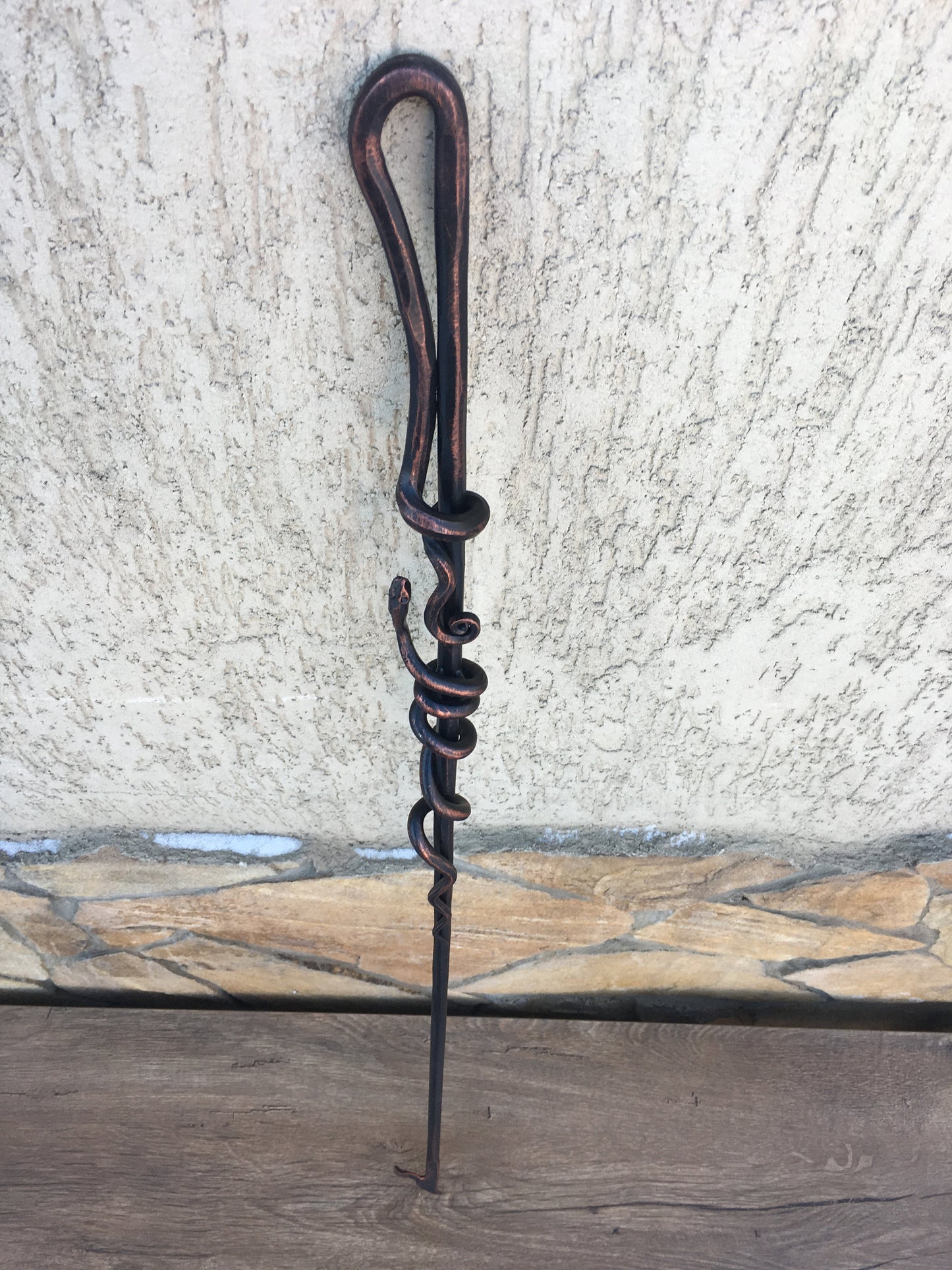 Fire poker, mens gift, manly gift, fireplace, fireside, hand forged fire poker, fire accessories, anniversary gift, birthday metal gift