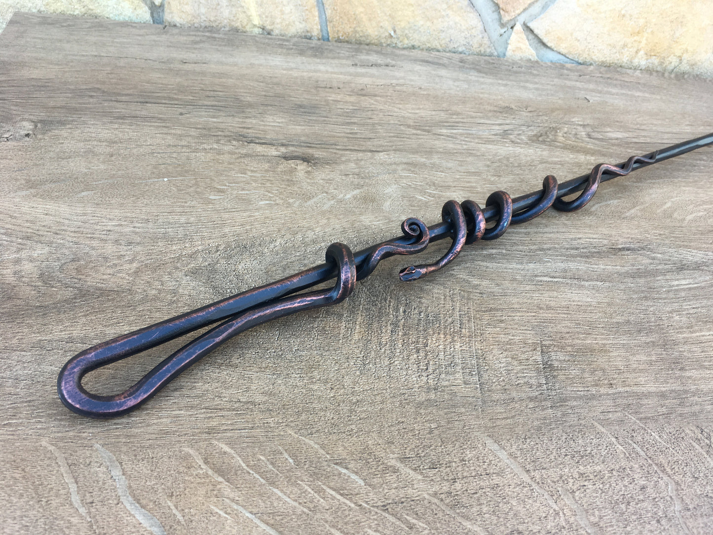 Fire poker, mens gift, manly gift, fireplace, fireside, hand forged fire poker, fire accessories, anniversary gift, birthday metal gift