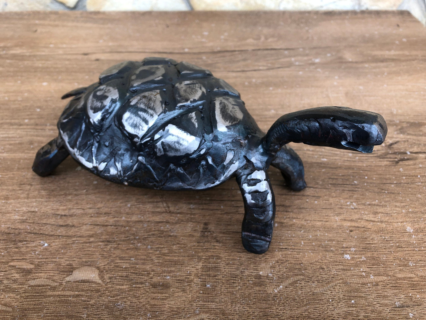 Turtle, hand forged turtle, turtle gifts, tropical beach decor, nautical decor, turtle figurine, wildlife, amphibians, iron gift, mens gifts