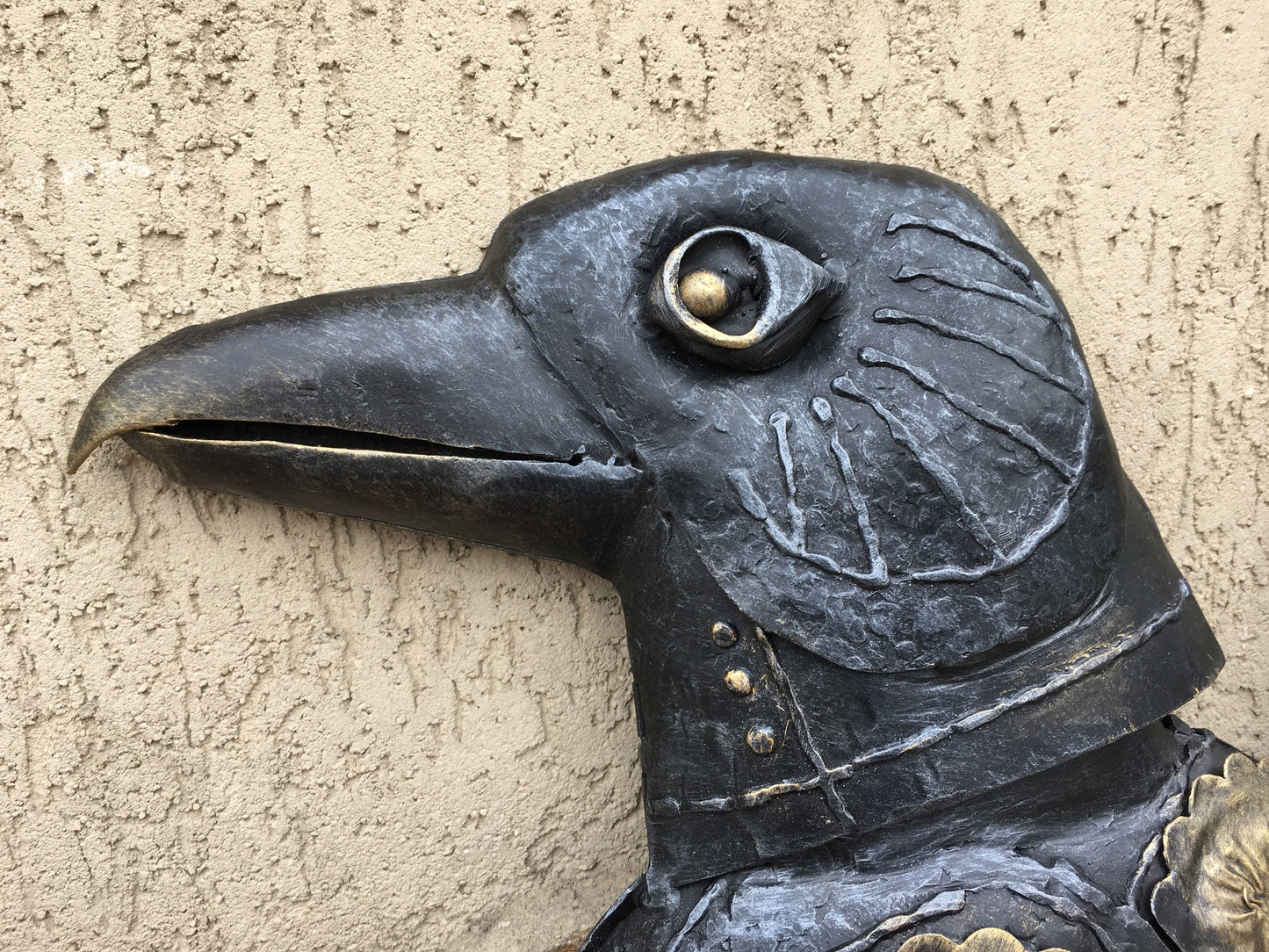 Steampunk crow, steampunk raven, bird art, steampunk bird, crow sculpture, upcycled, recycled, wall decor, mechanical bird, steampunk decor