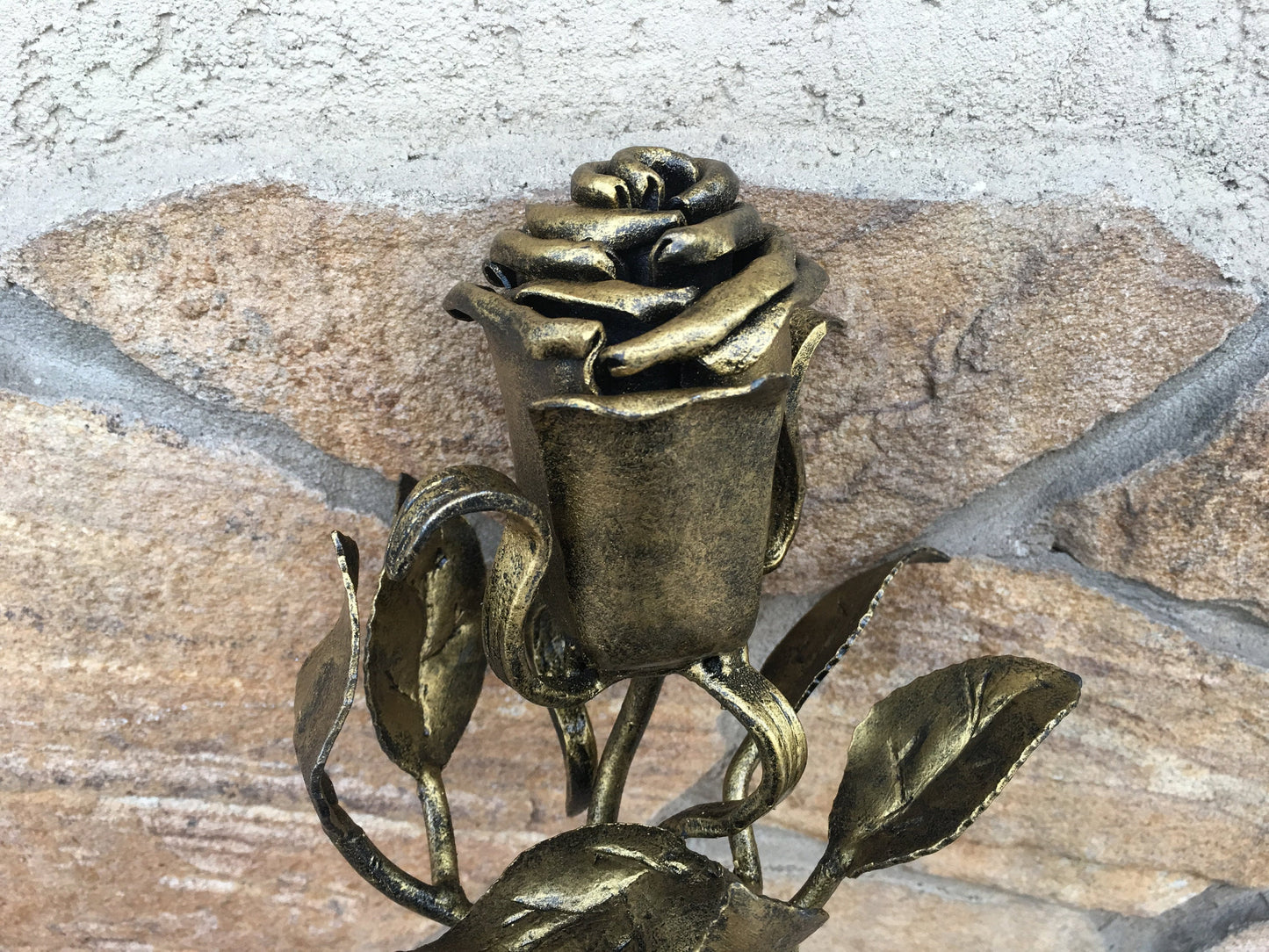 6 year anniversary, 6 year gift, iron rose, metal rose, iron anniversary gift, floral gift, metal sculpture, hammered rose,iron gift for her