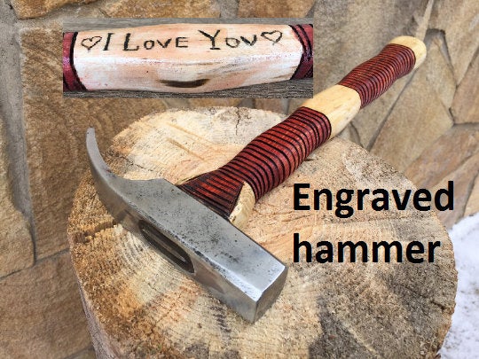 Hammer, hand crafted hammer, decorative hammer, carpentry woodwork, carpenter tool, woodwork tool, carving hammer, engraved hammer,mens gift outlet