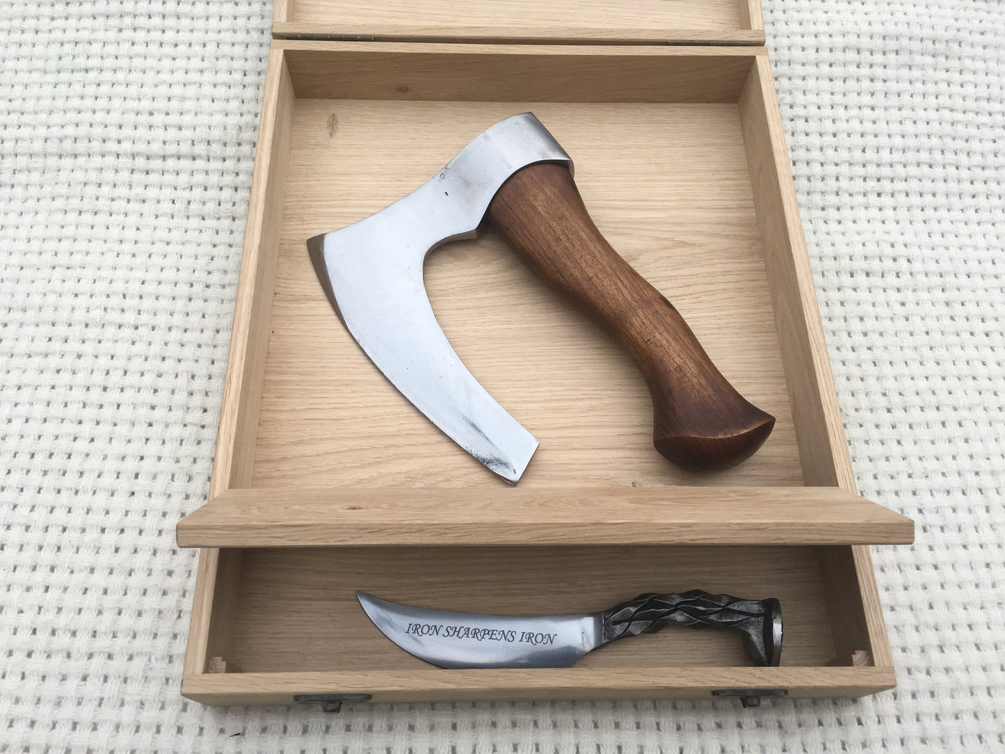 Mens gift birthday, railroad spike knife, axe, mens gift anniversary, viking axe, mens gift set,mens gift fishing, mens gift hunting, knives