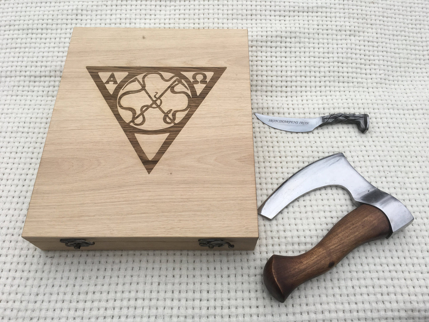 Mens gift birthday, railroad spike knife, axe, mens gift anniversary, viking axe, mens gift set,mens gift fishing, mens gift hunting, knives