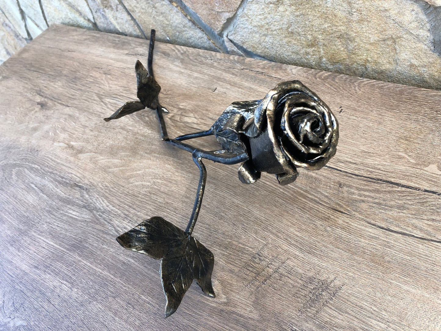 Metal sculpture, iron anniversary gift for her, steam punk, iron gift for her, iron gifts, iron rose, wedding anniversary, anniversary gift