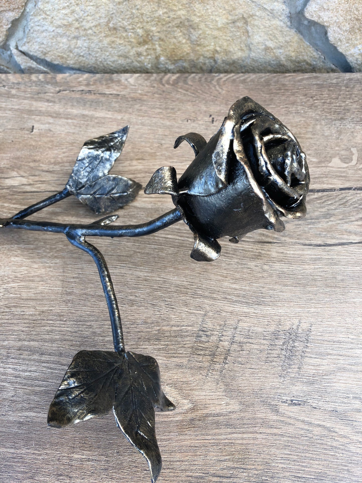 Metal sculpture, iron anniversary gift for her, steam punk, iron gift for her, iron gifts, iron rose, wedding anniversary, anniversary gift