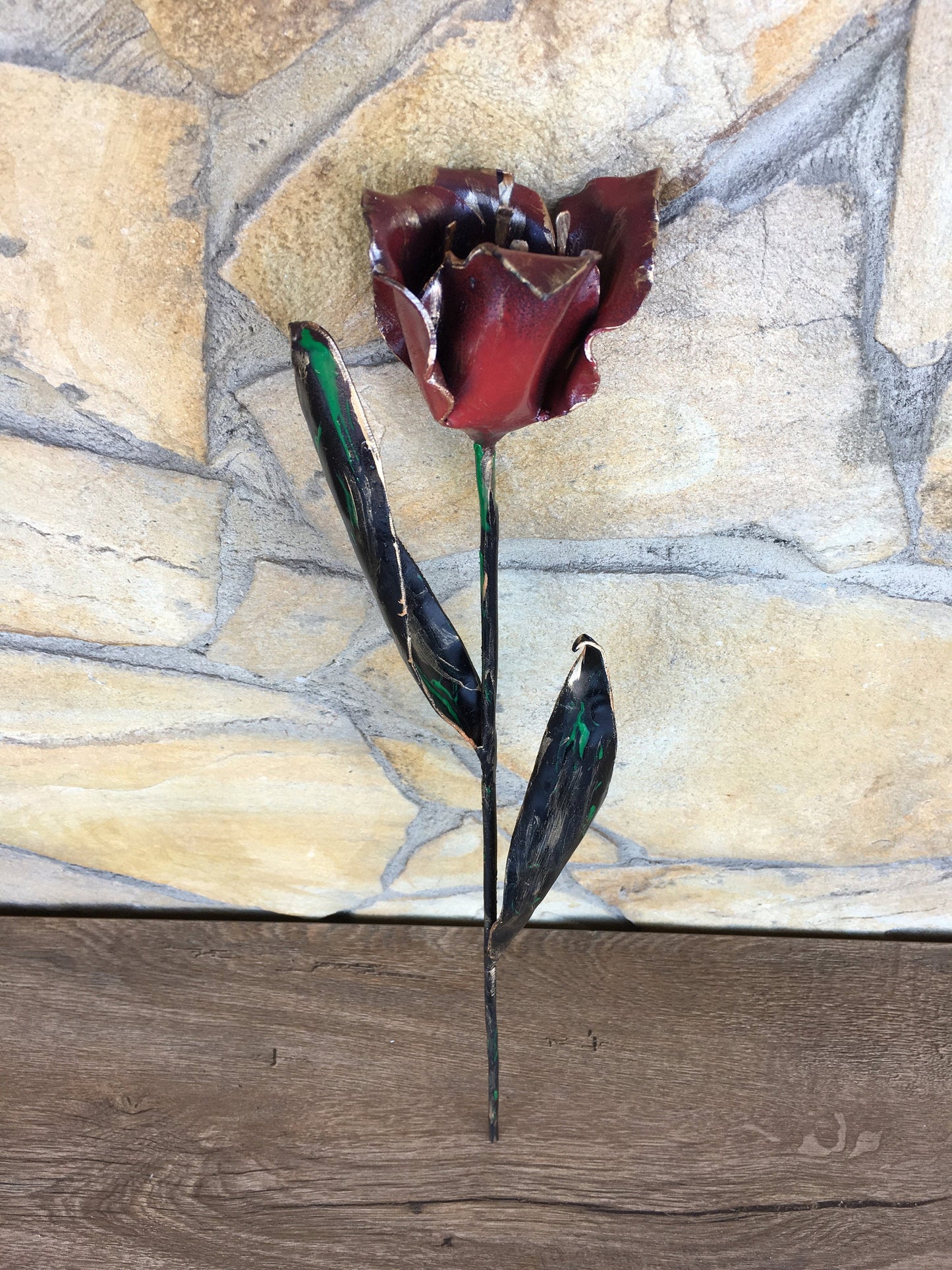 Iron tulip, iron gift for her, iron anniversary gift, iron gifts, Mother's day gift, iron flower, hand forged flower, hand forged tulip