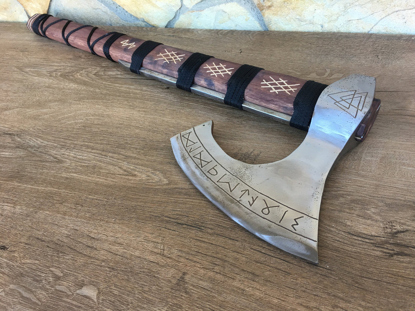 Perun axe, pagan axe, viking axe, Ragnar, Dane axe, The Raider, Great Dane Axe, bearded axe, Norse axe, berserker axe, mjolnir,viking weapon