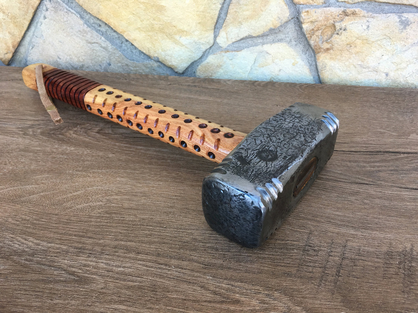Hand forged hammer, blacksmith hammer, iron gift for him, wedding shower gift, bridal party gift, viking gift, viking hammer, nordic hammer