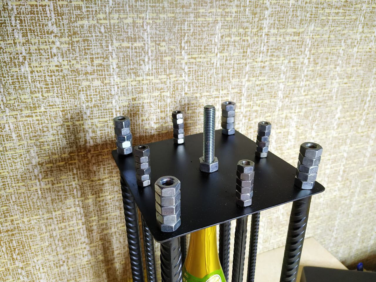 Bottle holder, loft wine rack, steampunk wine rack, loft furniture, wine holder, wine storage, wine accessories, wine stand, industrial loft