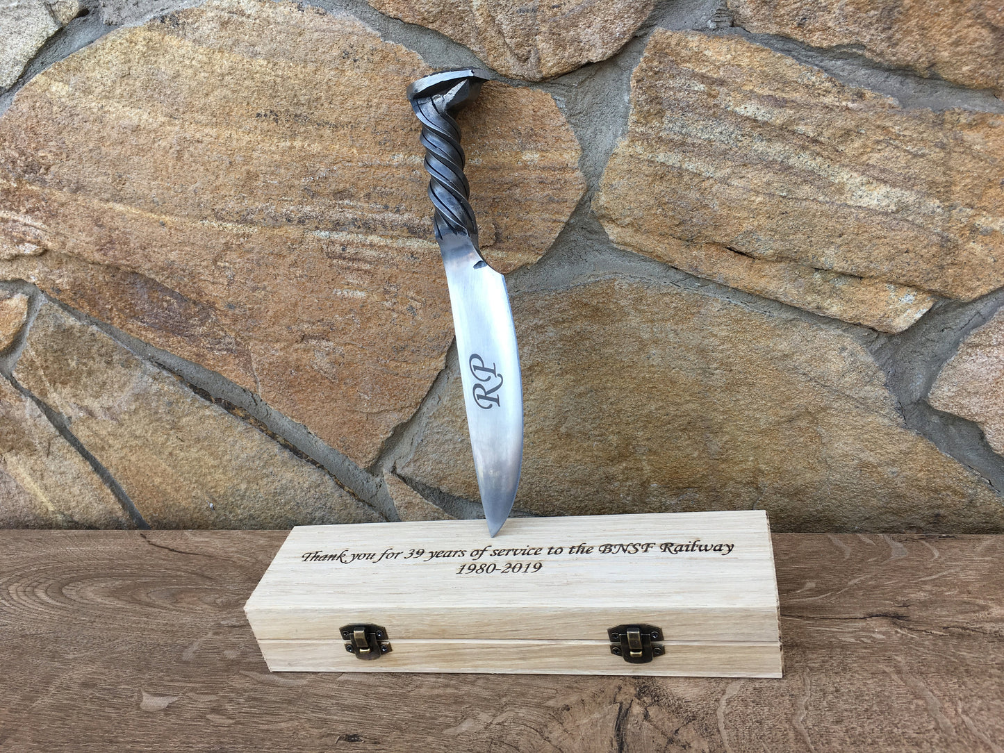 Retirement gift, retirement gift for man, retirement for men, retirement party, retirement men, railroad spike knife, retiring gift, knife