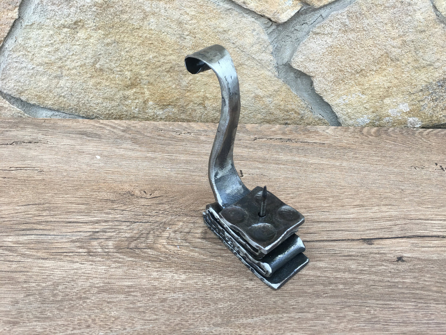 Wrought iron candle holder, hand forged candle holder, iron anniversary gift for her, iron anniversary gift for him, candlestick holder