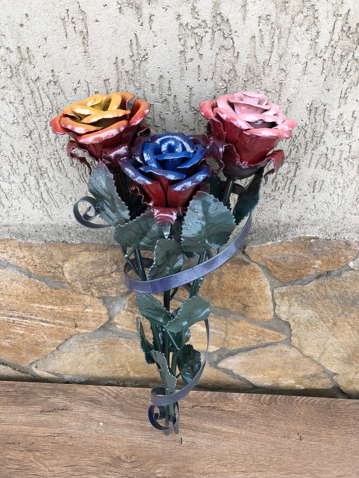 6th anniversary gift, iron anniversary, birthday gift her, iron rose, iron gift for her, wedding gift, gift for mom, iron gifts, viking axe