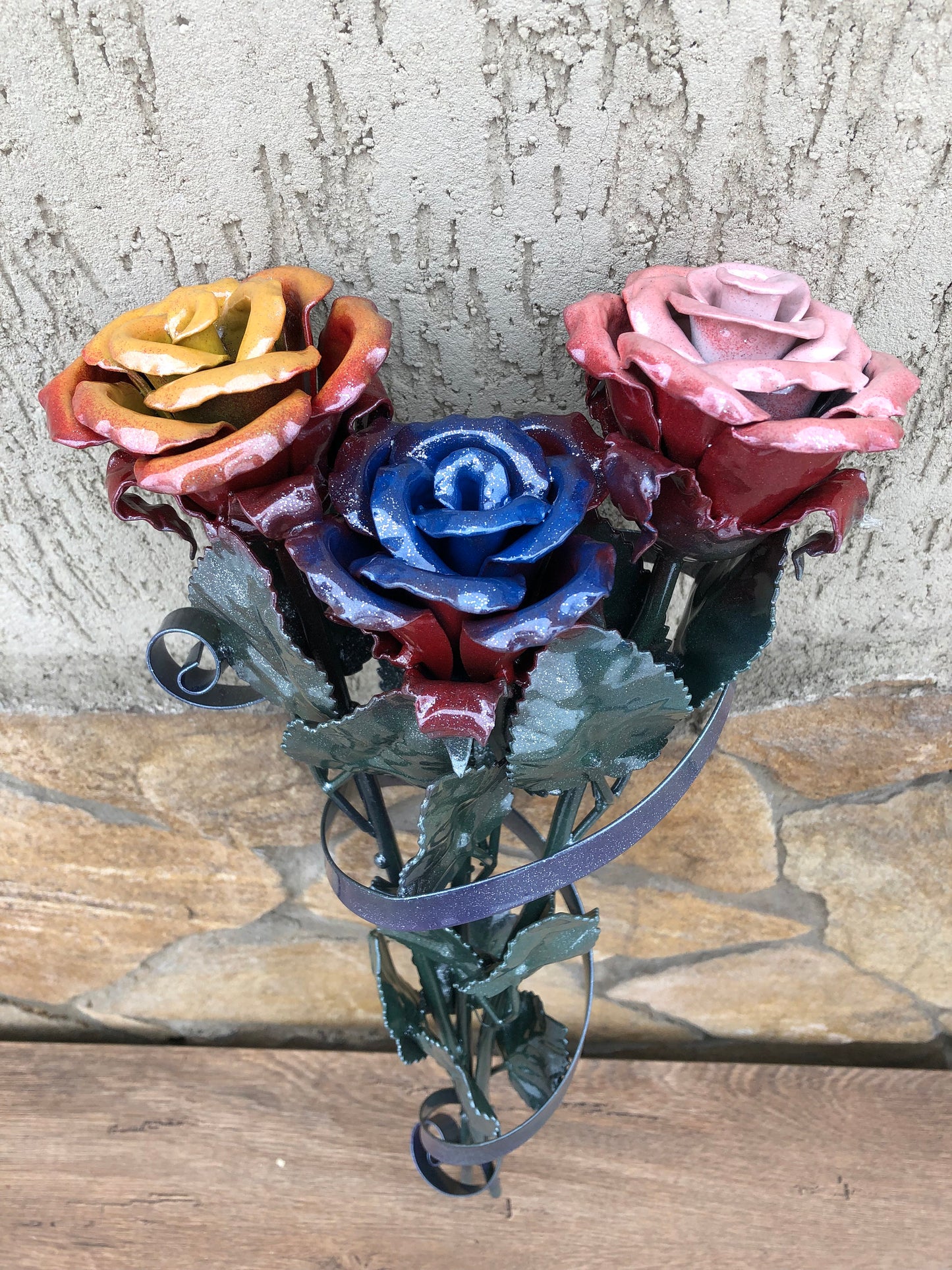 6th anniversary gift, iron anniversary, birthday gift her, iron rose, iron gift for her, wedding gift, gift for mom, iron gifts, viking axe