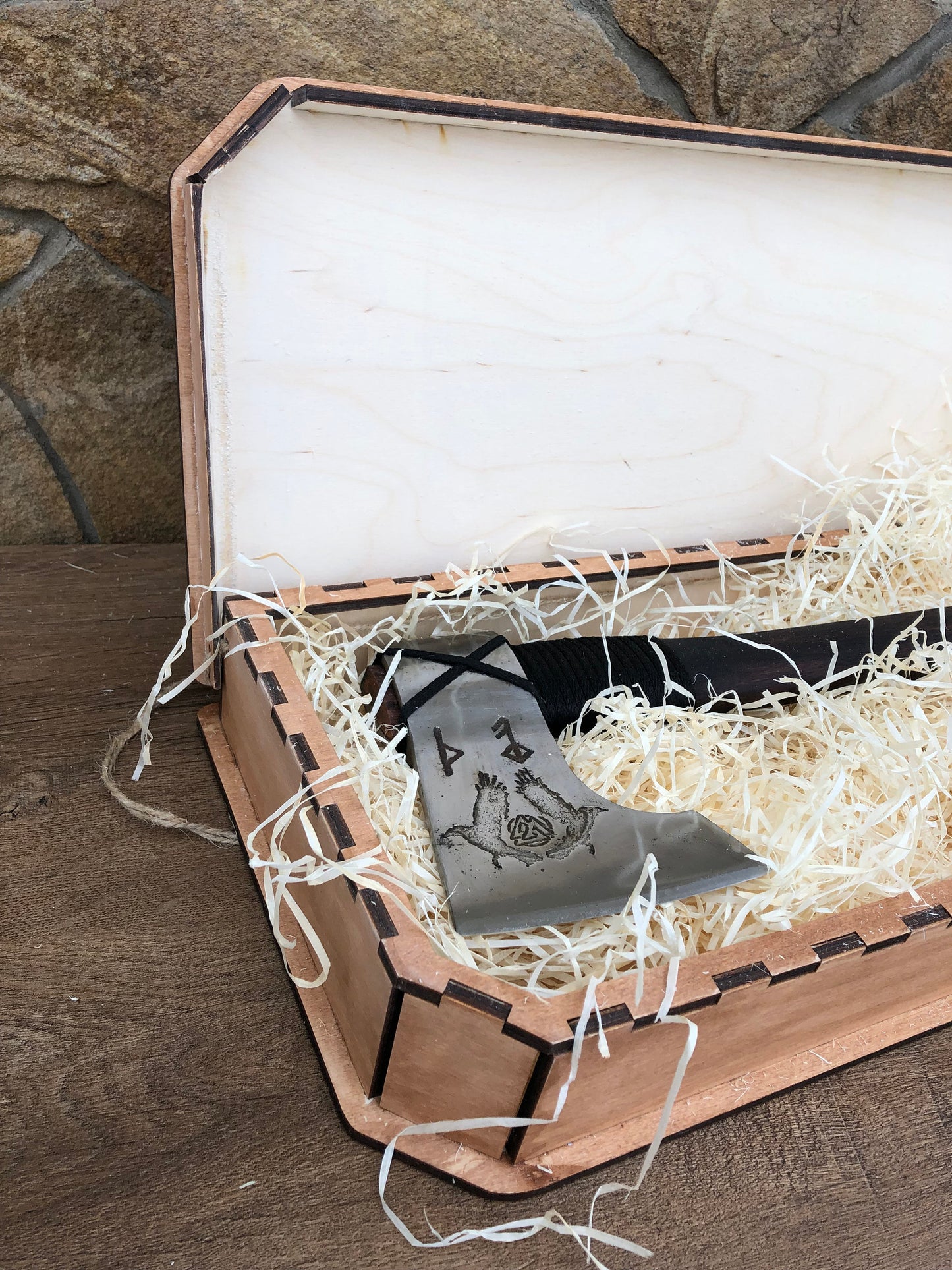 Hatchet, viking axe, tomahawk, gift box, axe gift, 6th anniversary, 11th anniversary, viking camp kit, viking gifts, iron gifts, anniversary