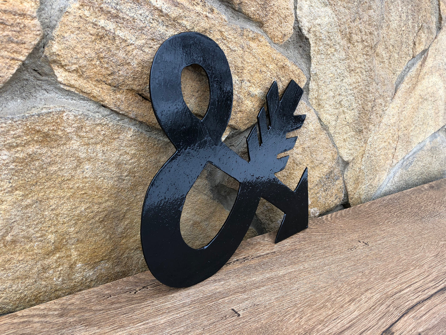 Ampersand, sign, signs, metal sign, hand forged sign, iron sign, painted signs, sign cutout, word art, word art cutout, custom word art