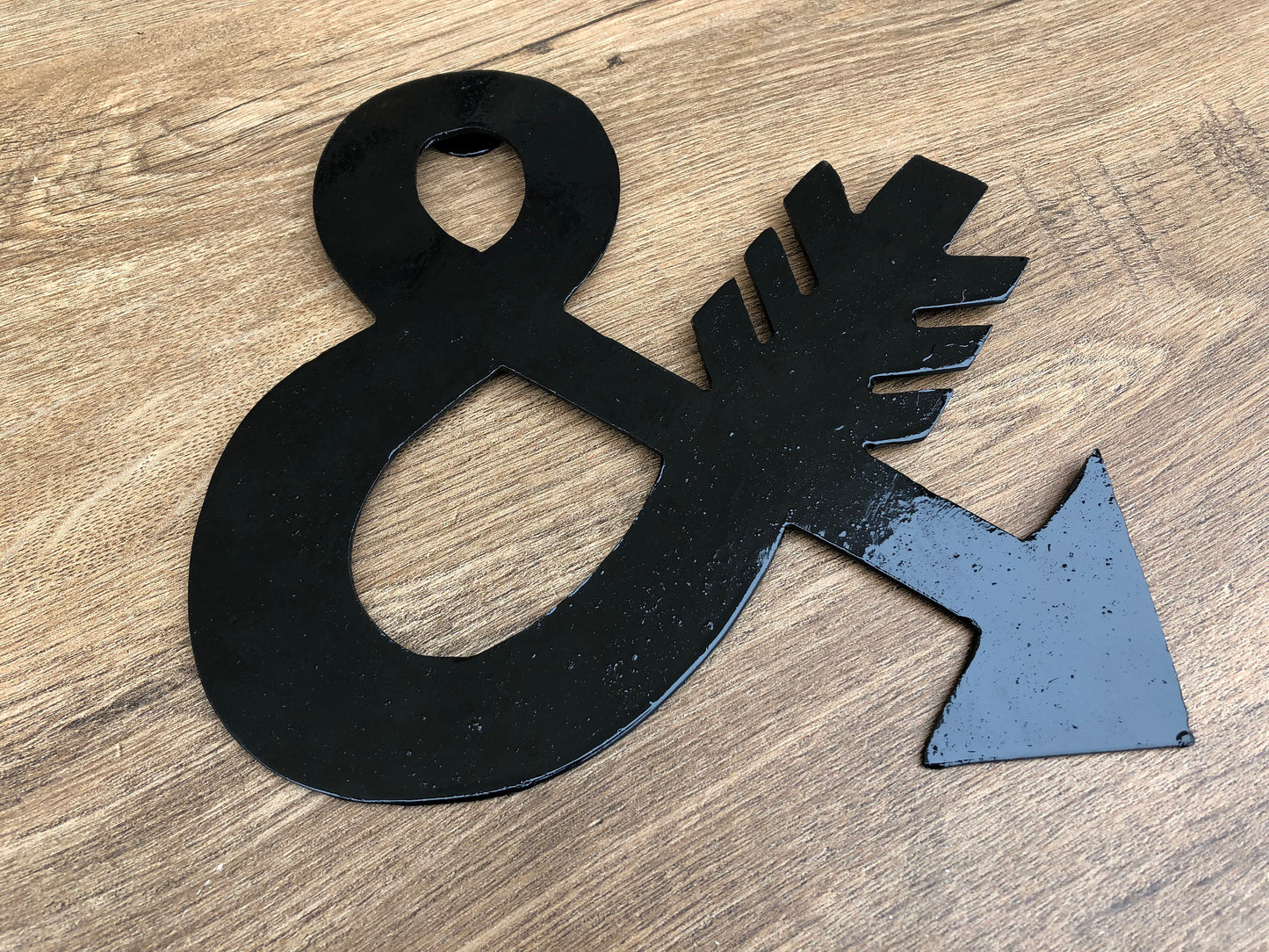 Ampersand, sign, signs, metal sign, hand forged sign, iron sign, painted signs, sign cutout, word art, word art cutout, custom word art