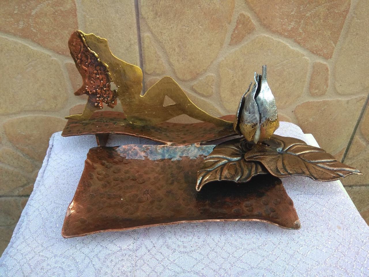 Ring dish, ring plate, jewels, rings, wedding rings holder, ear rings, jewelry storage, hand forged, table decoration,iron gifts,womens gift