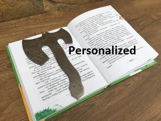 Bookmark, book mark, cosplay, cosplay axe, personalized bookmark, engraved bookmark, customized bookmark, book lover gift, anniversary, axe