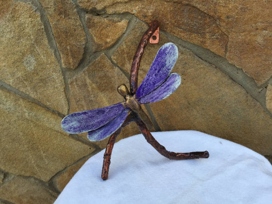 Butterfly, dragonfly, hand forged butterfly, hand forged dragonfly, acorn, oak leaf, butterfly figurine, dragonfly figurine, butterfly gifts