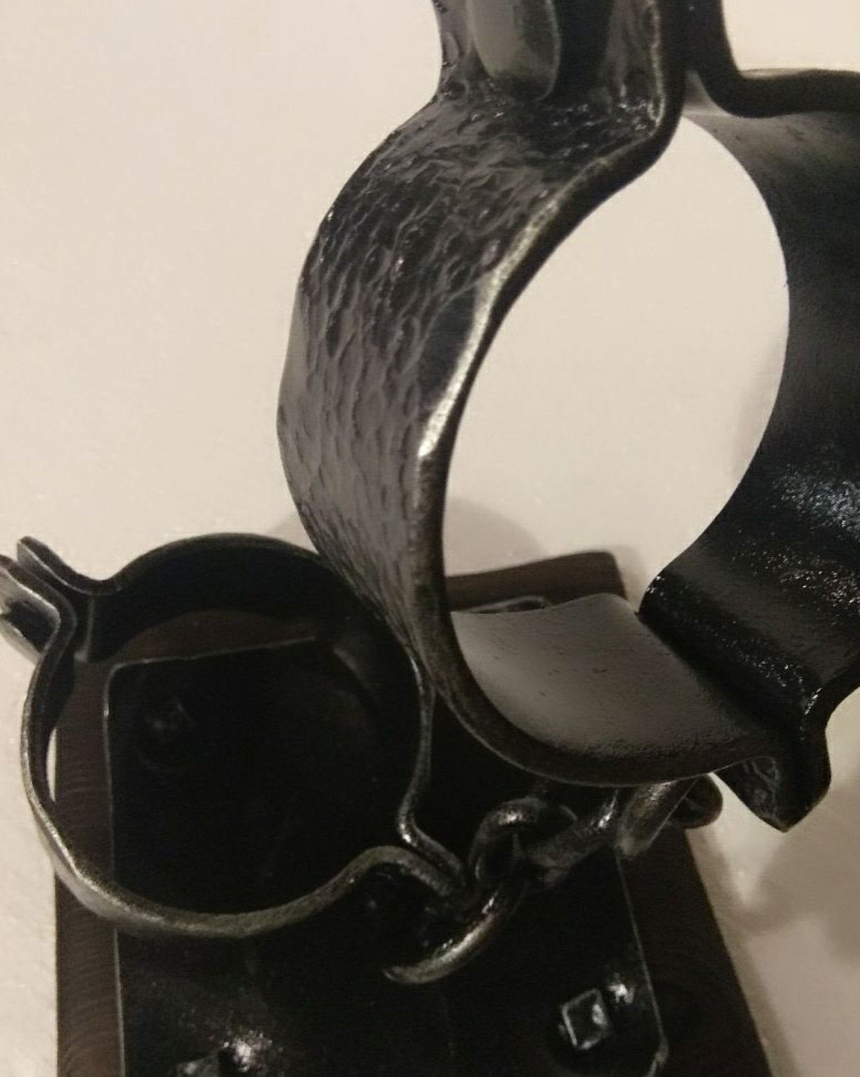 Hand forged handcuffs, hand cuffs, police gifts, prisoner art, prisoner cosplay, police officer gifts, medieval handcuffs, police handcuffs