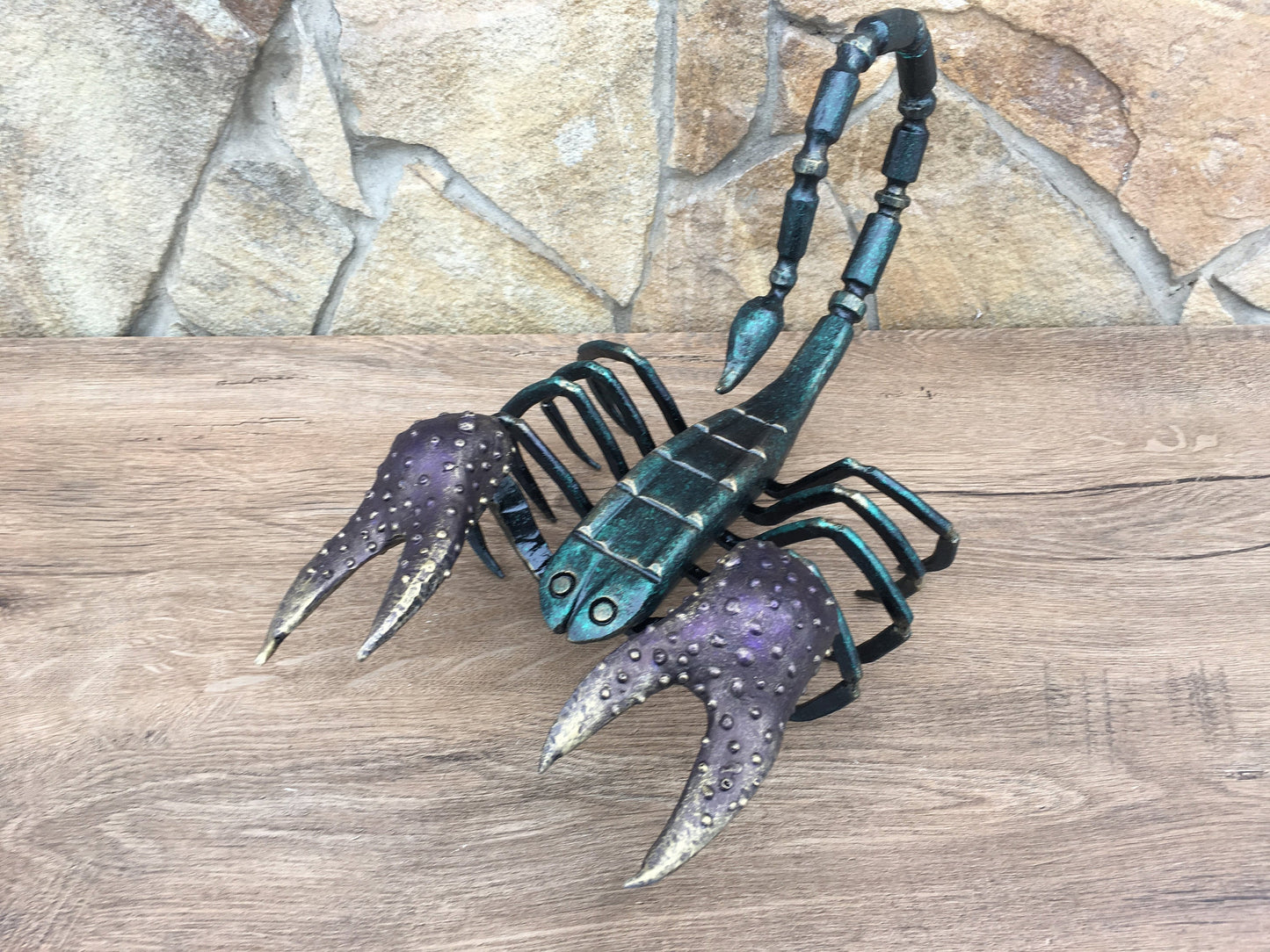 Hand forged scorpion, metal scorpion, metal art, metal art work, hand hammered art, blacksmith creations, metal sculptures,metal figurines