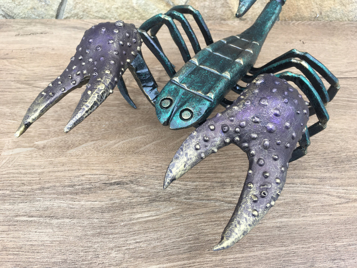 Hand forged scorpion, metal scorpion, metal art, metal art work, hand hammered art, blacksmith creations, metal sculptures,metal figurines