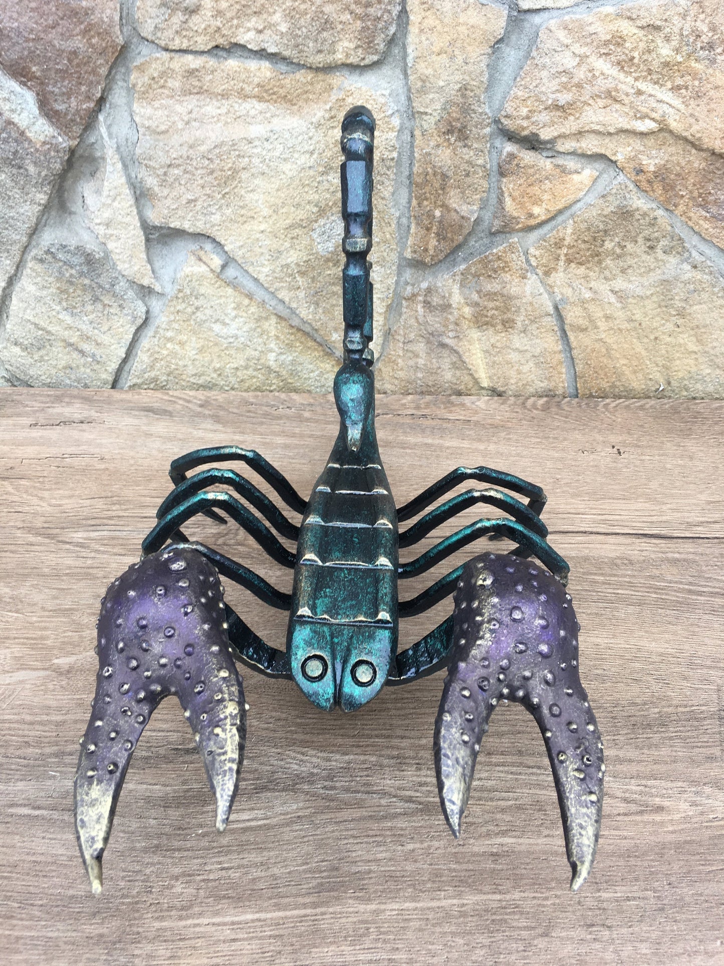 Hand forged scorpion, metal scorpion, metal art, metal art work, hand hammered art, blacksmith creations, metal sculptures,metal figurines