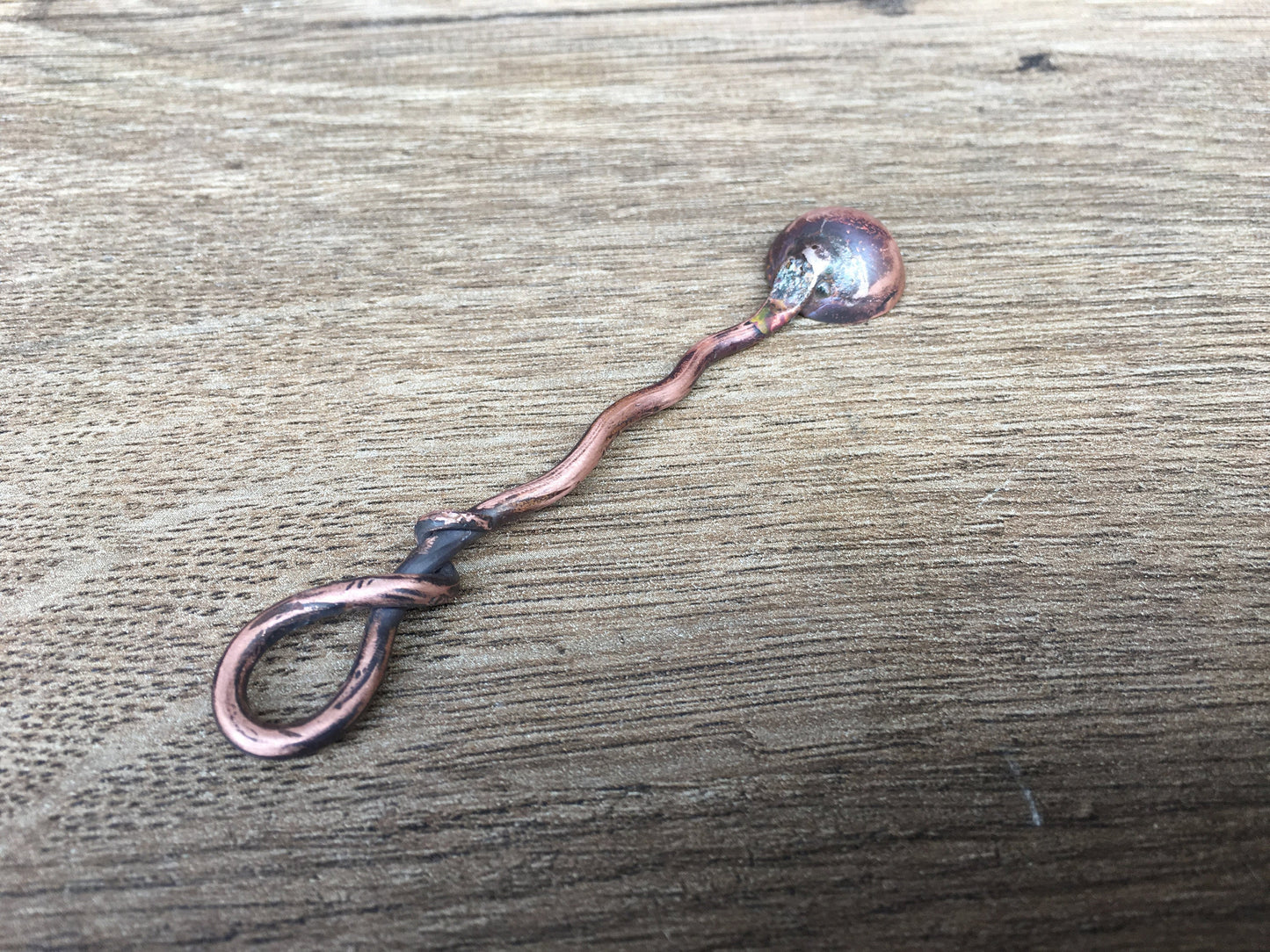 Copper scoop, mini scoop, salt scoop, spice scoop, dollhouse kitchen, mini spoon, viking spoon, medieval cutlery, viking cutlery, scoop