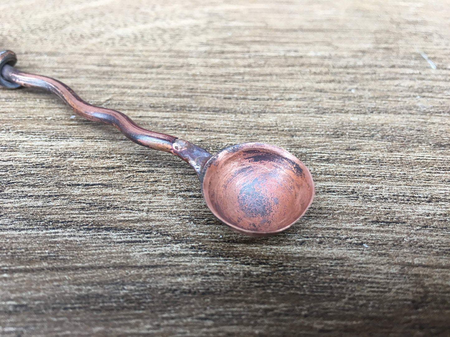 Copper scoop, mini scoop, salt scoop, spice scoop, dollhouse kitchen, mini spoon, viking spoon, medieval cutlery, viking cutlery, scoop