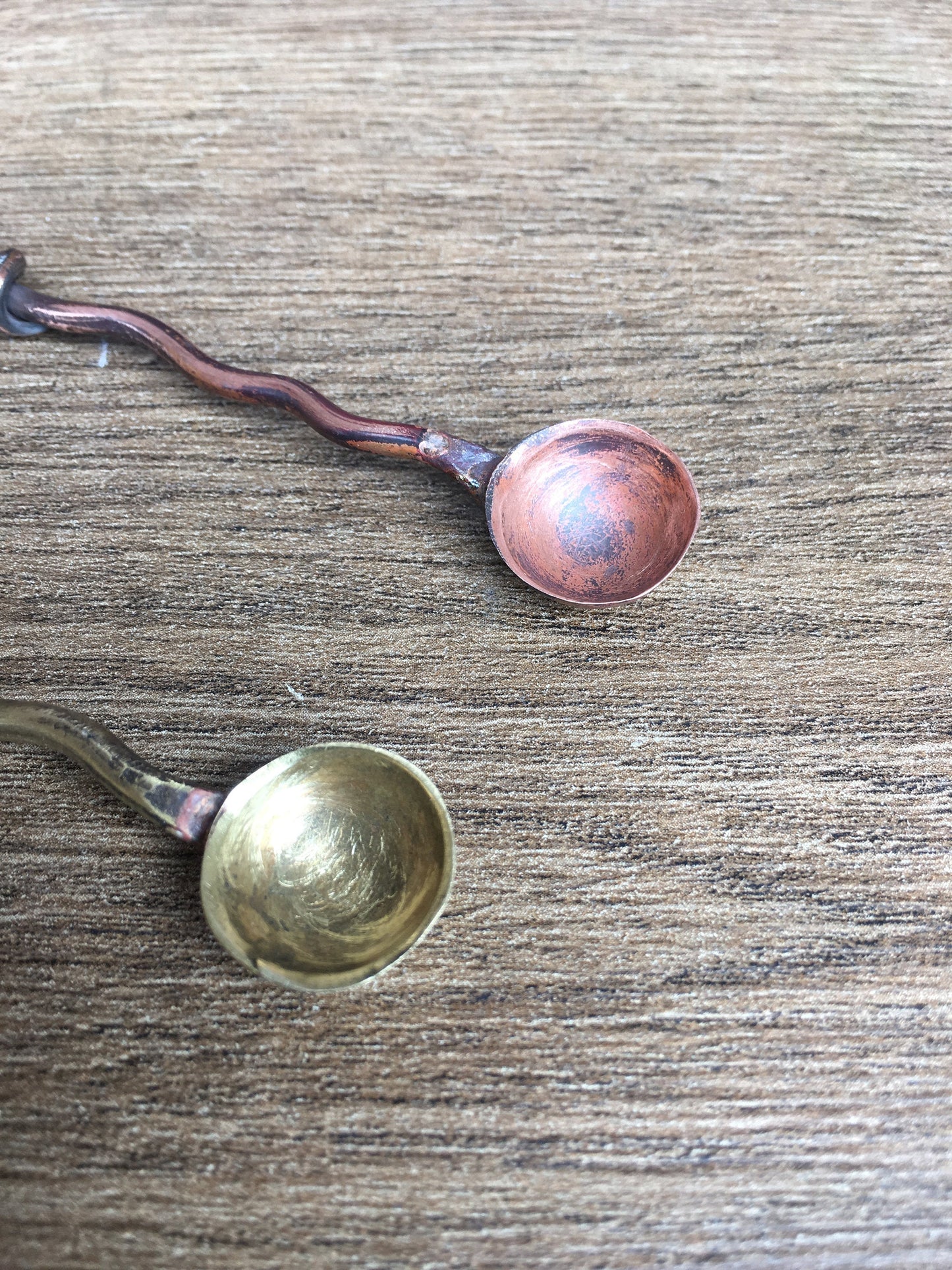 Bronze scoop, copper scoop, mini scoop, salt scoop, spice scoop, dollhouse kitchen, bronze gift, medieval cutlery, copper gift, scoop, axe