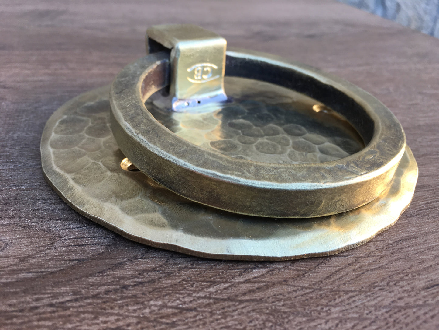 Hand forged bronze door knocker, door pull, door ring, door puller, pull ring handle, iron pulls, knobs and pulls, pull handle, bronze gift
