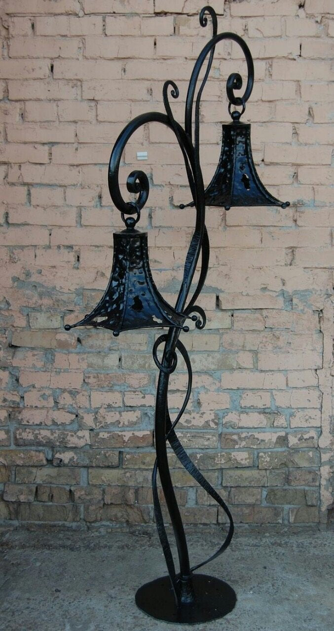 Garden lantern, fairy lantern, outdoor lighting, lamp post, metal lantern, fairy lights, party decor, garden sculpture,fall decor,yard decor