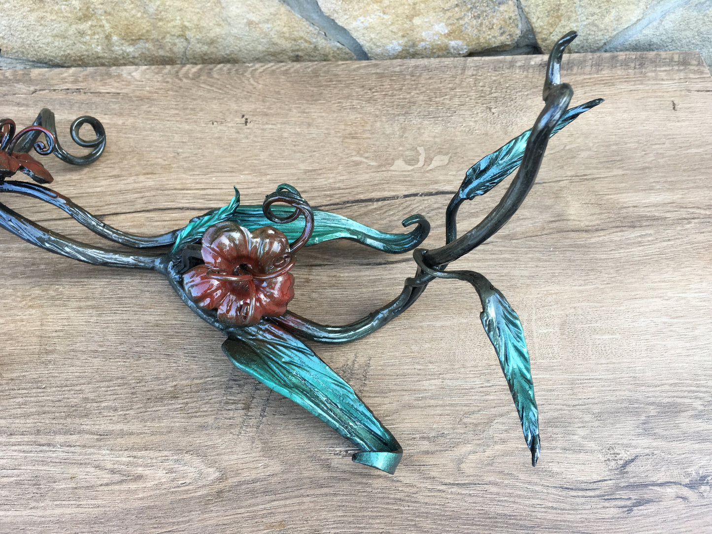 Metal flower, iron flower, hand forged flower, flower decor, floral decor, florist gifts, floral charm, flower lover gift, flower lover,rose