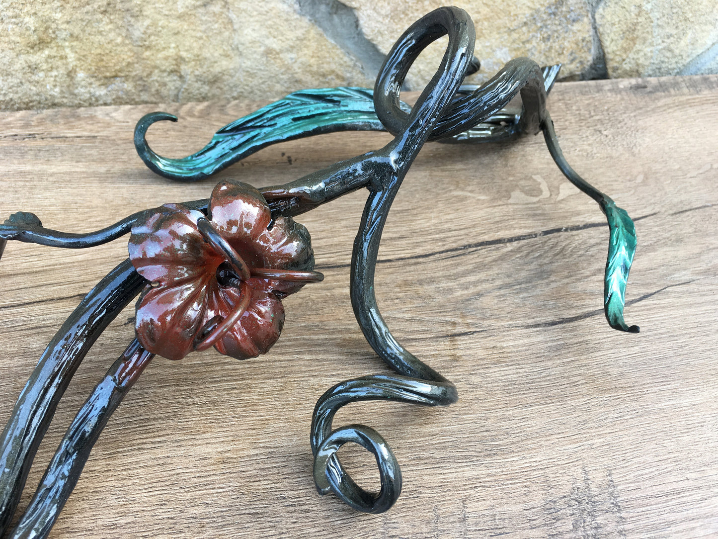 Metal flower, iron flower, hand forged flower, flower decor, floral decor, florist gifts, floral charm, flower lover gift, flower lover,rose