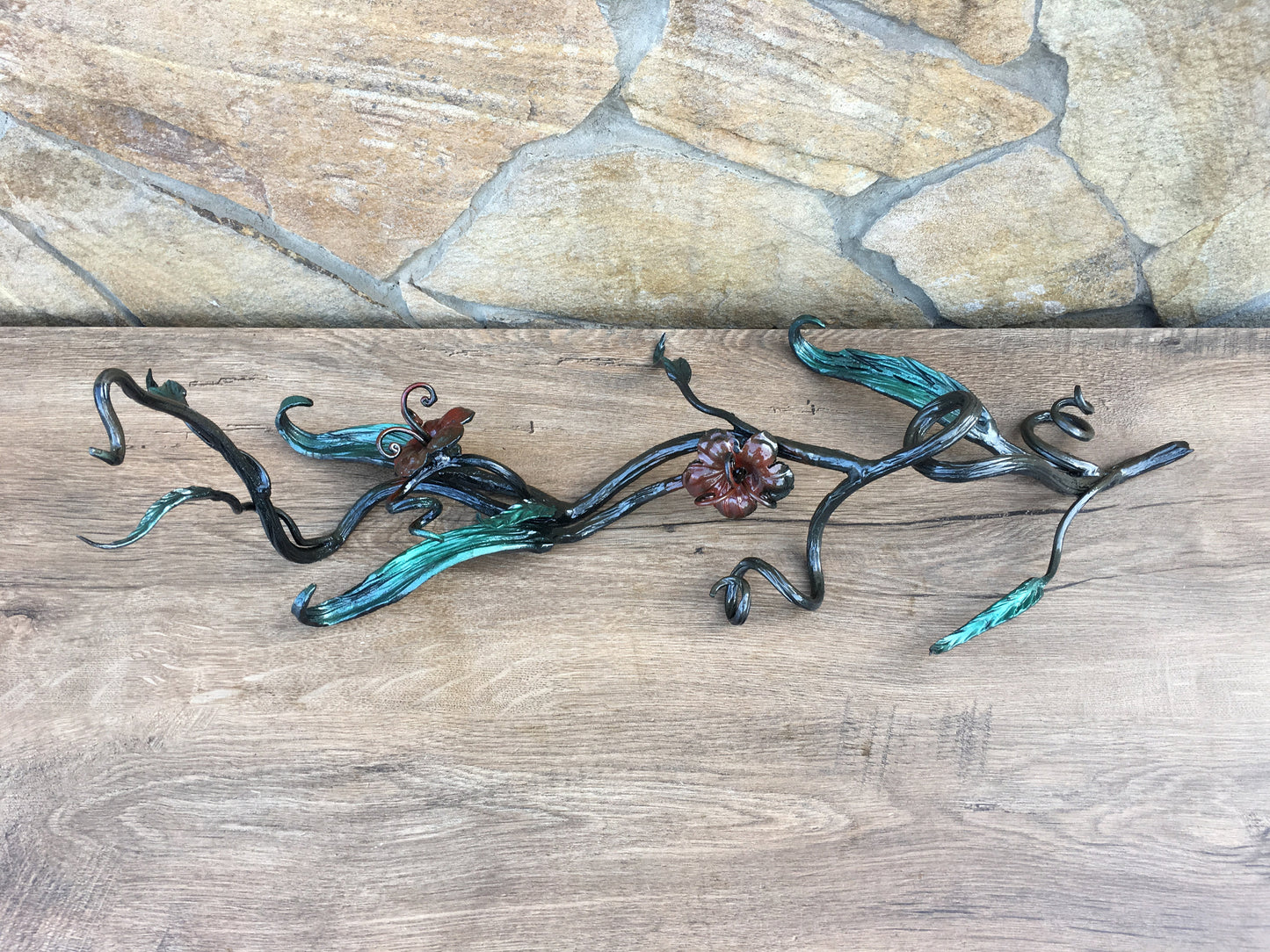 Metal flower, iron flower, hand forged flower, flower decor, floral decor, florist gifts, floral charm, flower lover gift, flower lover,rose