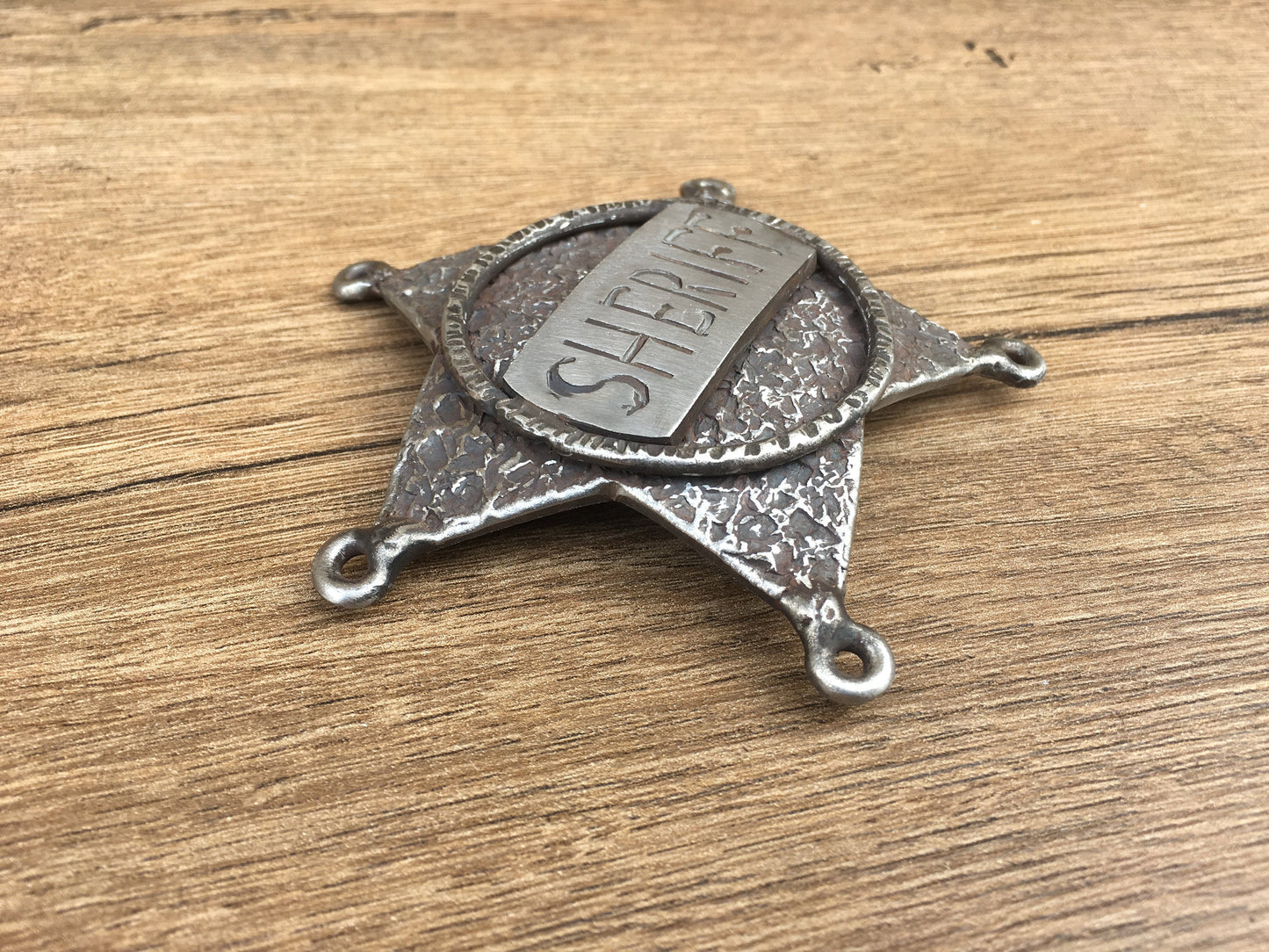 Bottle opener, Sheriff gifts, mens gift, corkscrew, bottle opener for men, bottle opener iron, bottle opener on wood, bottle opener retro