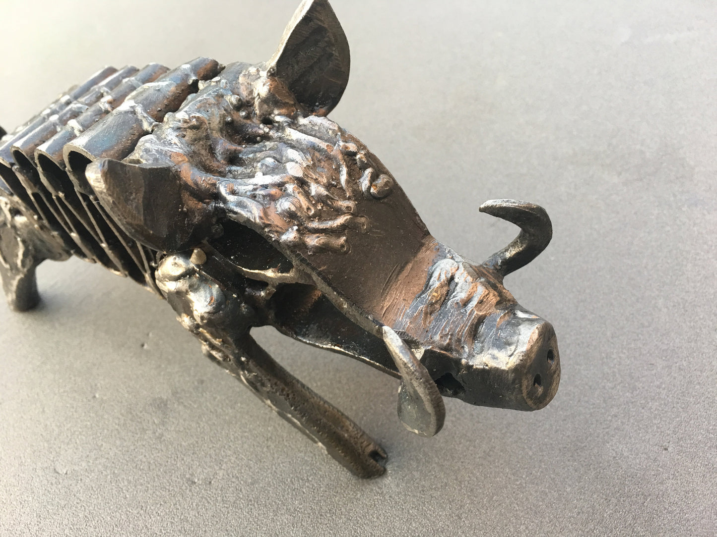 Hand forged boar, boar, wild boar, aper, boar gift, boar skull, boar figurine, boar head, boar art, boar charm, boar statue, iron gifts