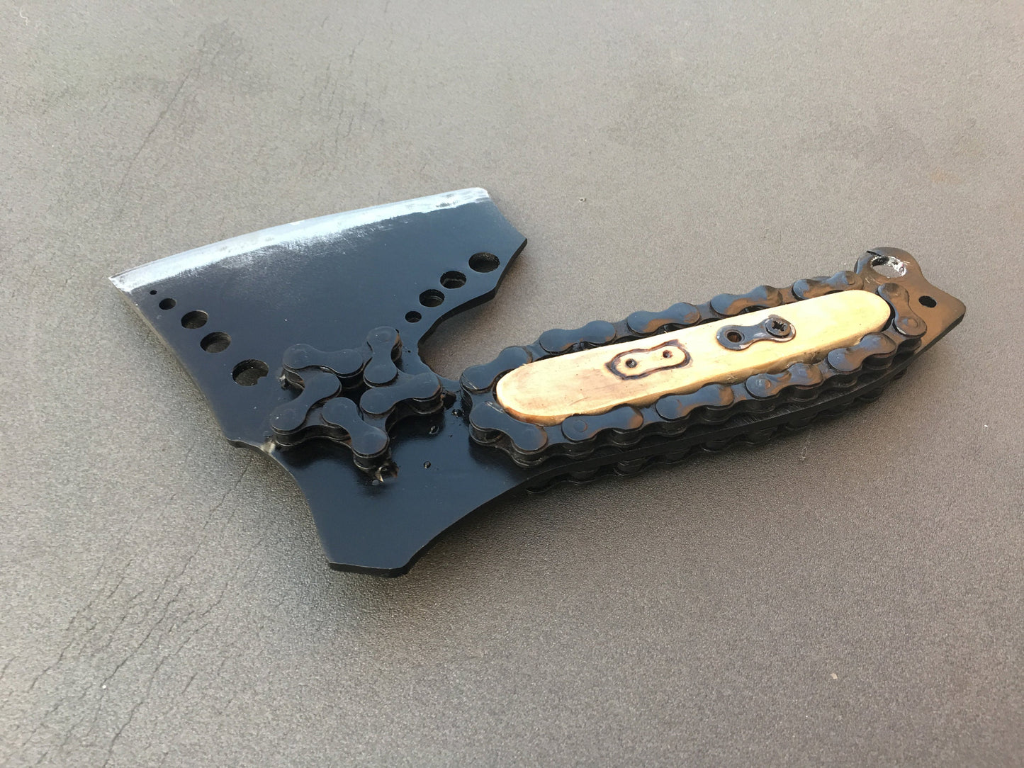 Steampunk axe, viking hatchet, viking axe, axe, chain, chain decor, mens gifts, medieval axe, iron gift for him, viking gifts, iron gifts