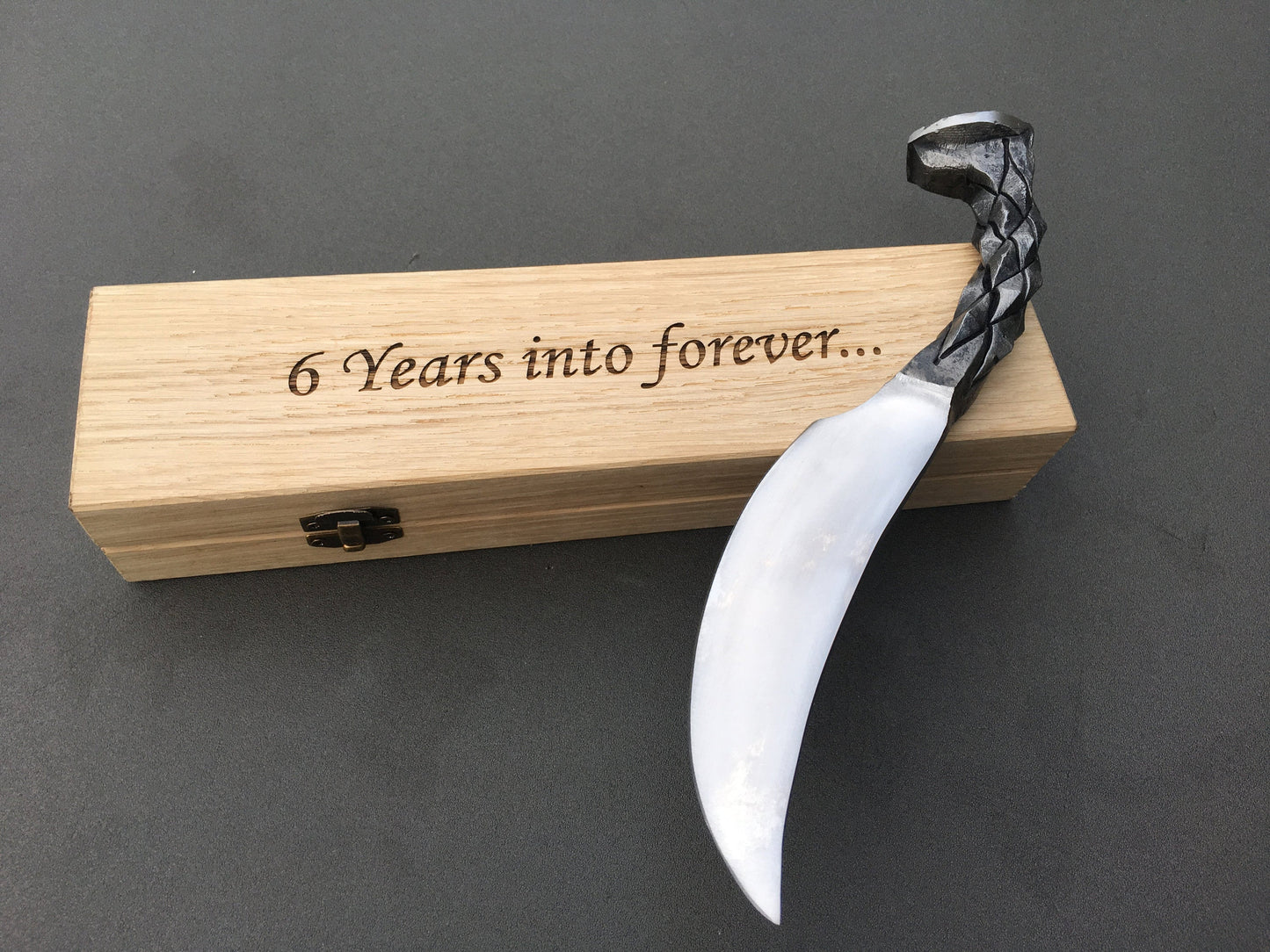 Railroad spike knife, iron anniversary, iron gift for him, mens gifts, engraved knife, gift box, knife decor, knife for groomsmen, knife set