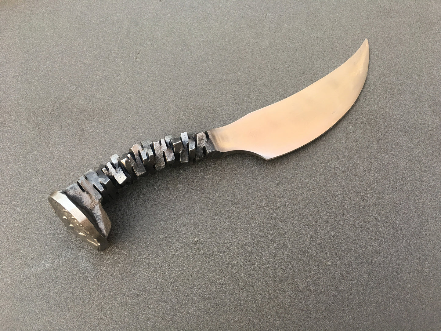 Iron gift for him, mens gifts, engraved knife, railroad spike knife, iron anniversary, knife for groomsman, knife gifts, knife gift box, axe