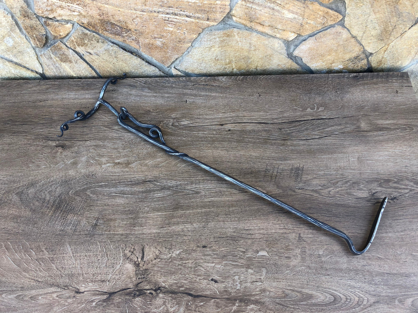 Stainless steel fire poker, fireplace tools, fire tool, fireside, hand forged fire poker, fire accessories, anniversary gift, iron gifts