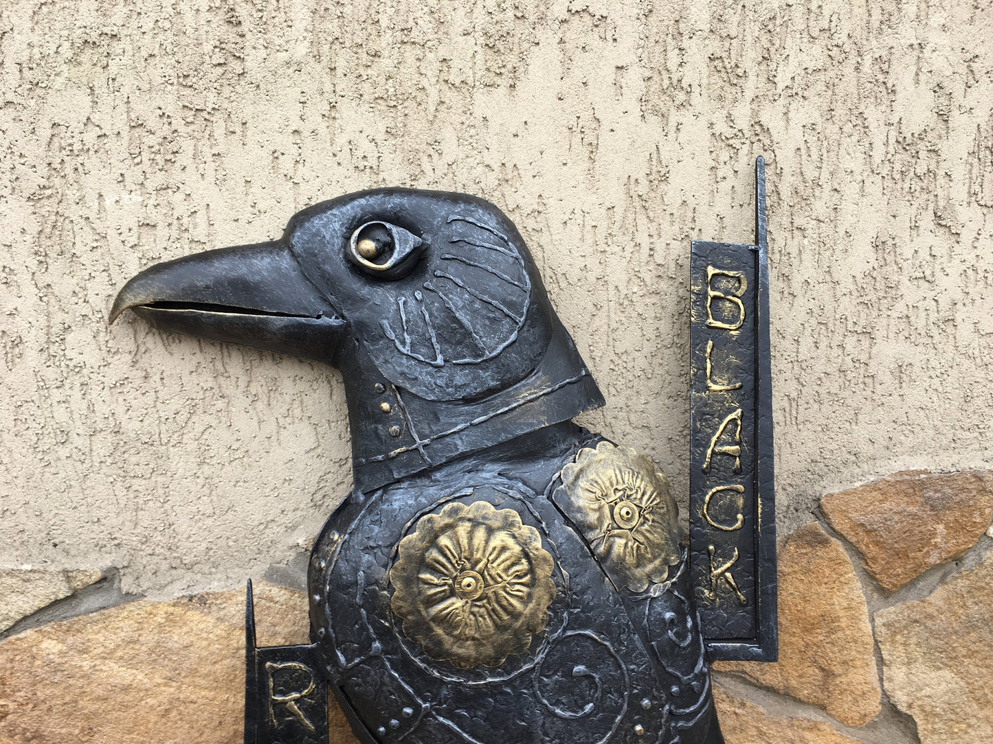 Steampunk crow, steampunk raven, bird art, steampunk bird, crow sculpture, upcycled, recycled, wall decor, mechanical bird, steampunk decor