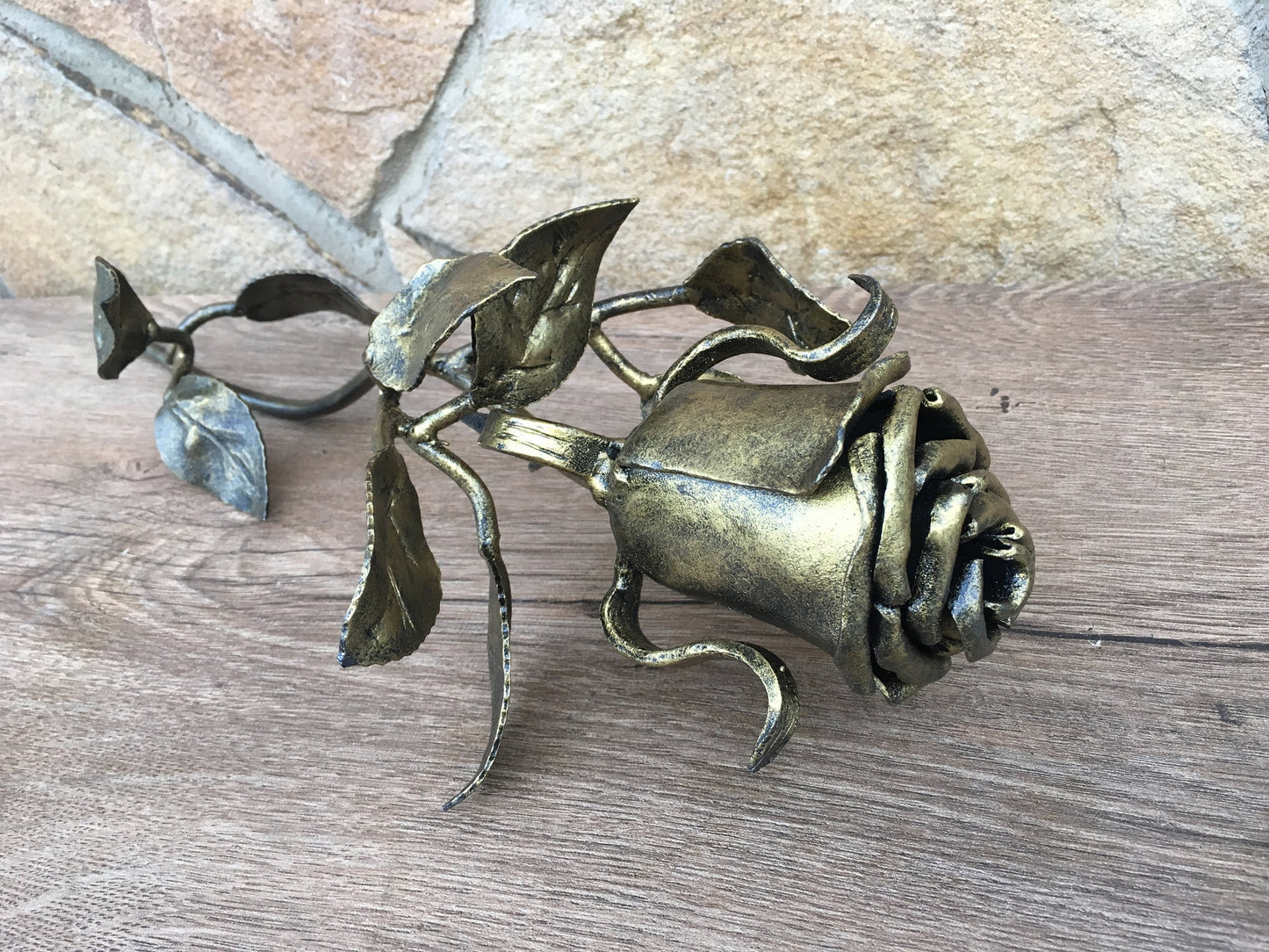 6 year anniversary, 6 year gift, iron rose, metal rose, iron anniversary gift, floral gift, metal sculpture, hammered rose,iron gift for her
