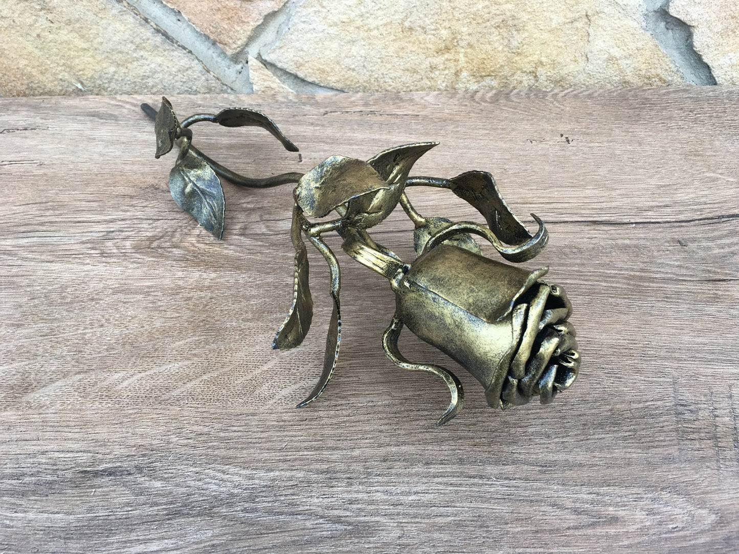 6 year anniversary, 6 year gift, iron rose, metal rose, iron anniversary gift, floral gift, metal sculpture, hammered rose,iron gift for her