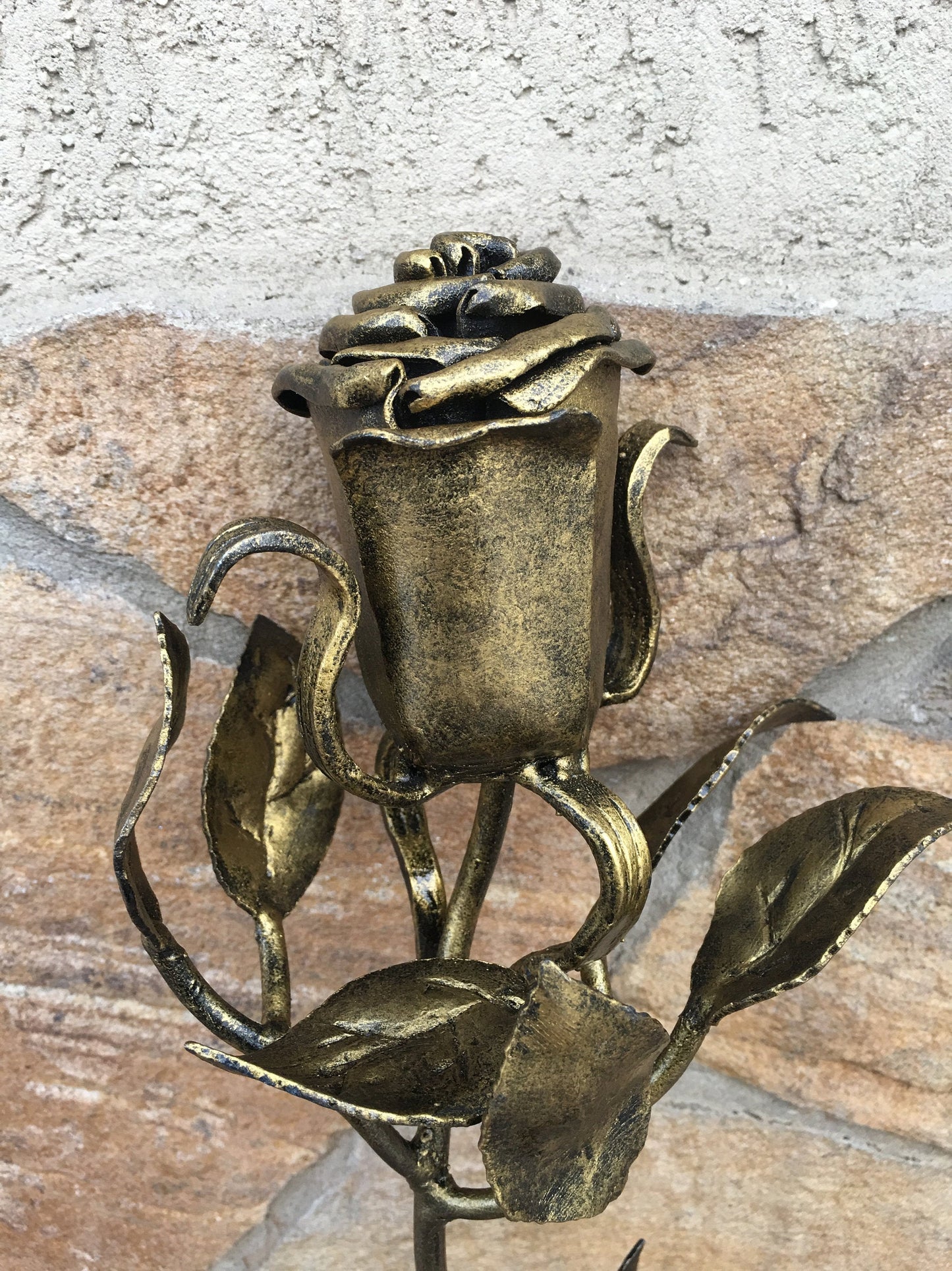 6 year anniversary, 6 year gift, iron rose, metal rose, iron anniversary gift, floral gift, metal sculpture, hammered rose,iron gift for her