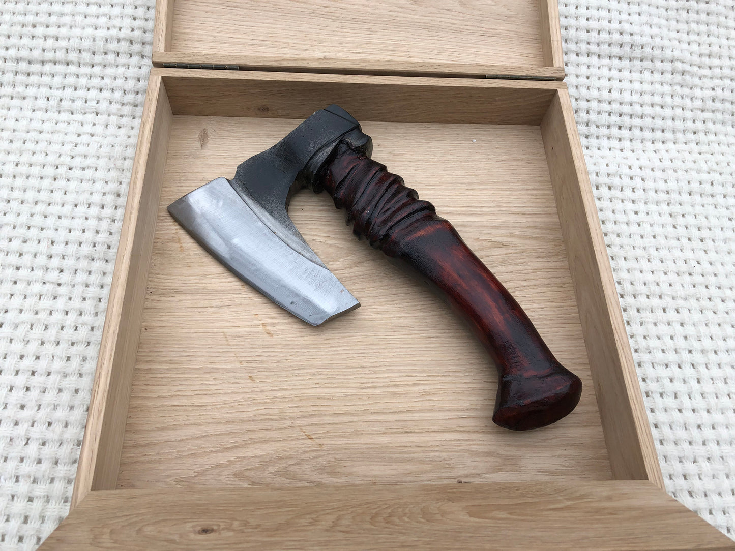Mens gift box, railroad spike knife, axe, viking axe, mens gift set,mens gift birthday,iron anniversary,6 year anniversary,steel anniversary