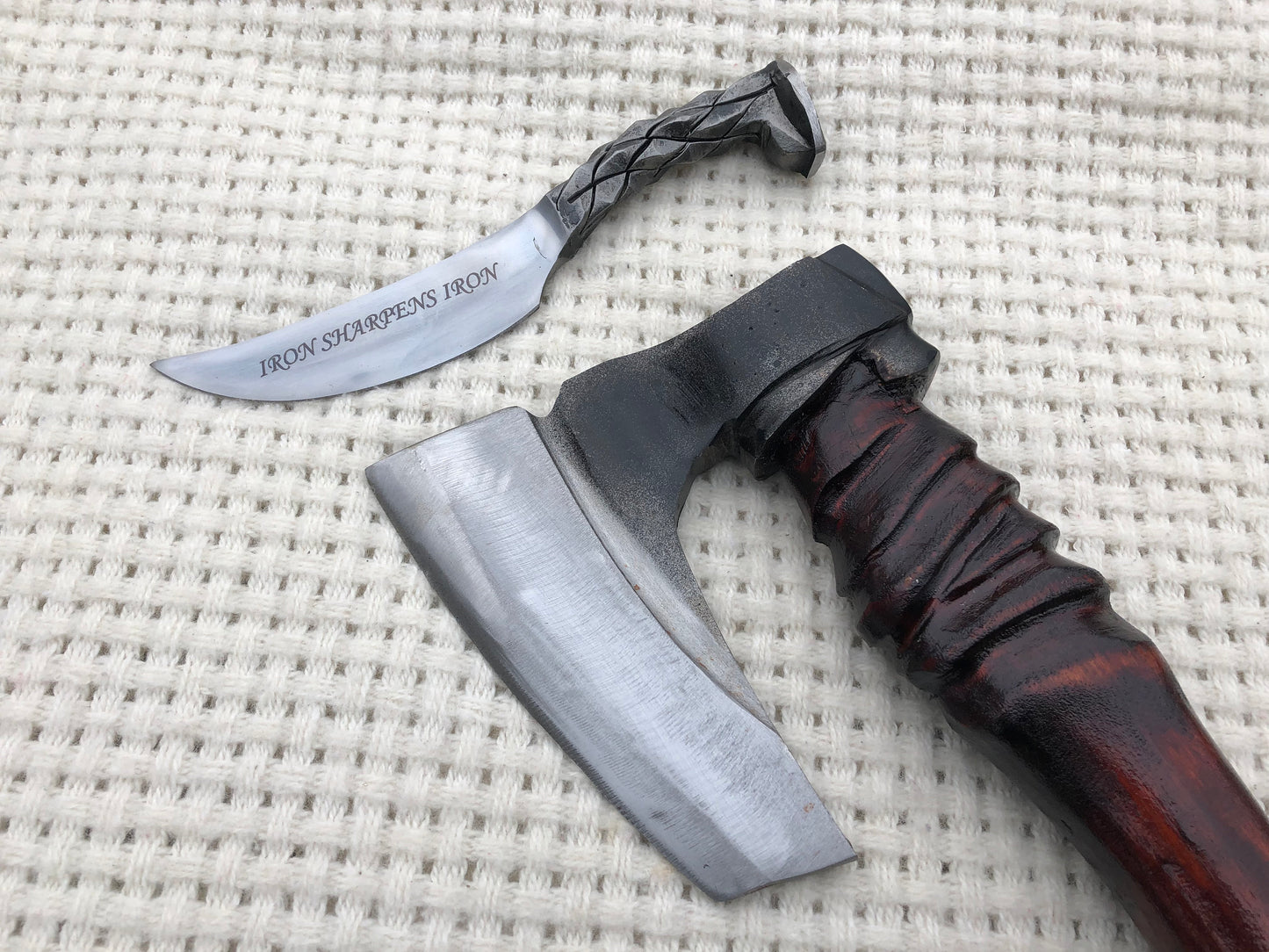 Mens gift box, railroad spike knife, axe, viking axe, mens gift set,mens gift birthday,iron anniversary,6 year anniversary,steel anniversary