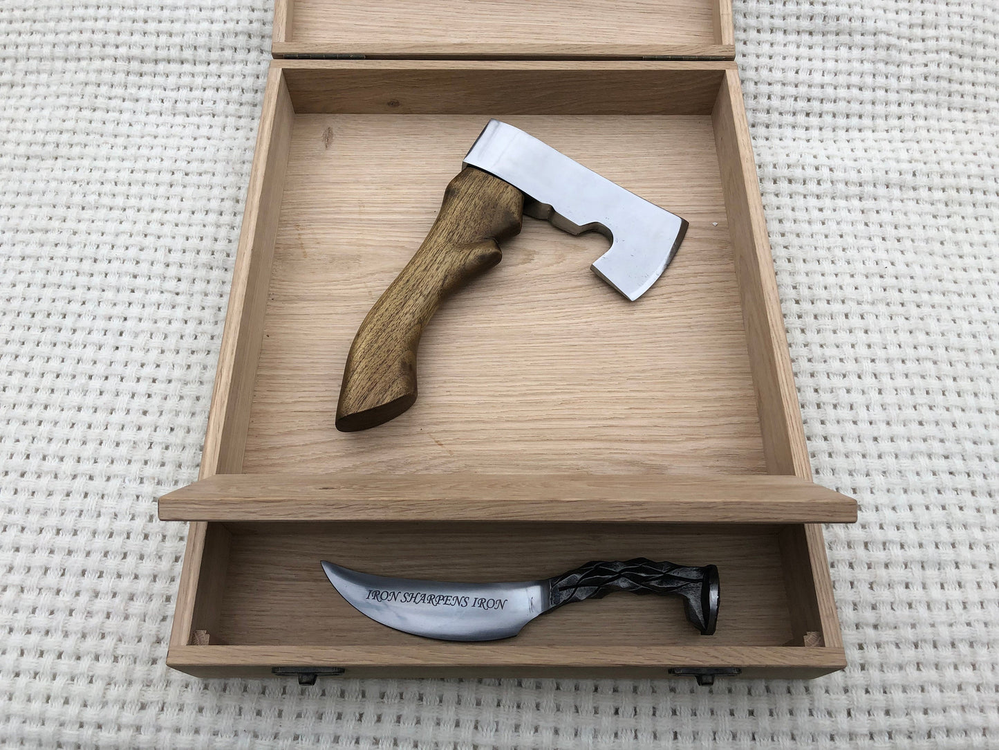 Mens gift ideas, railroad spike knife, axe, mens gifts, manly gifts for him, viking axe, medieval gift, mens gift knife, mens gift fitness